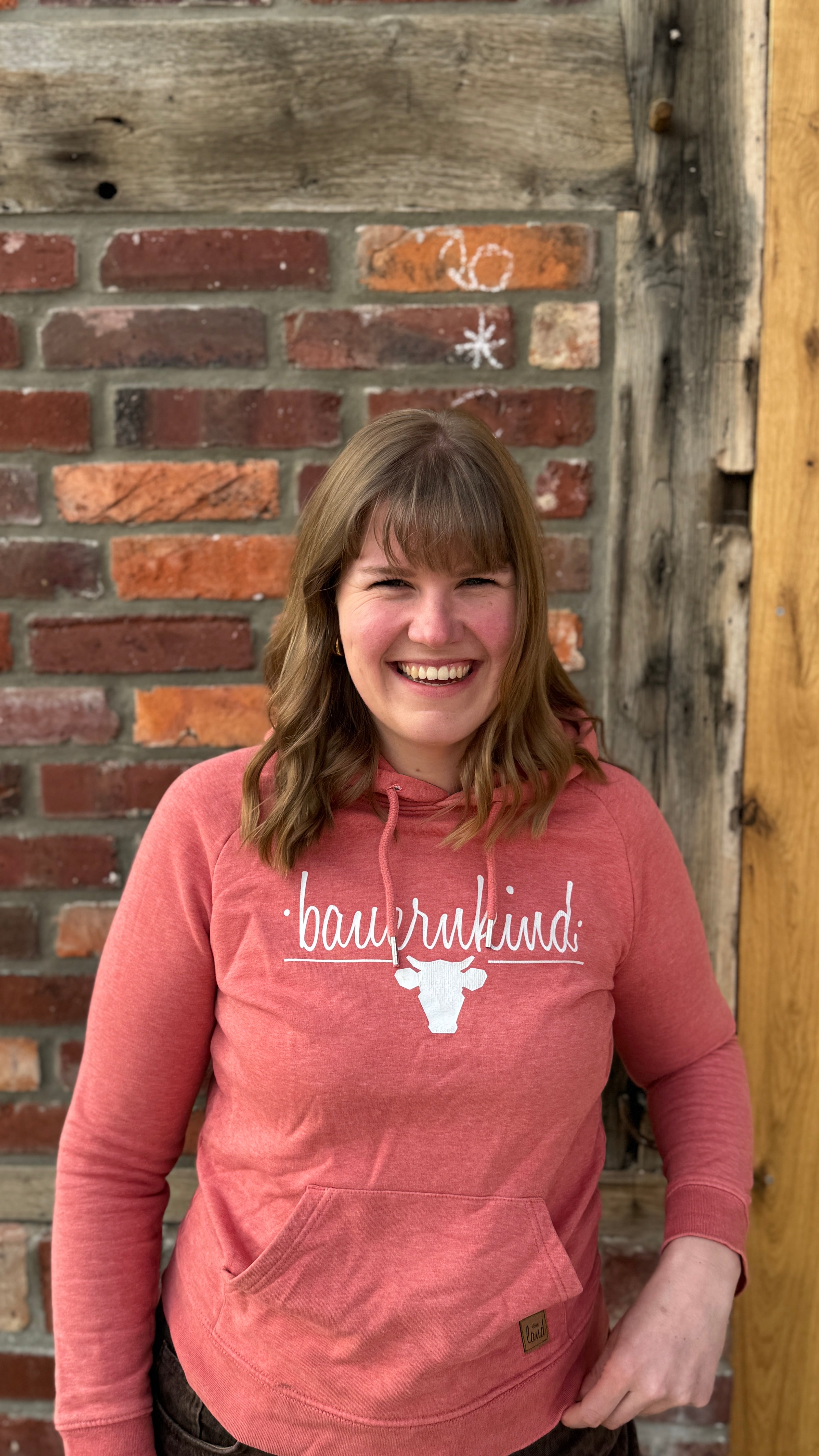 Hoodie Weiblich rosa Melange