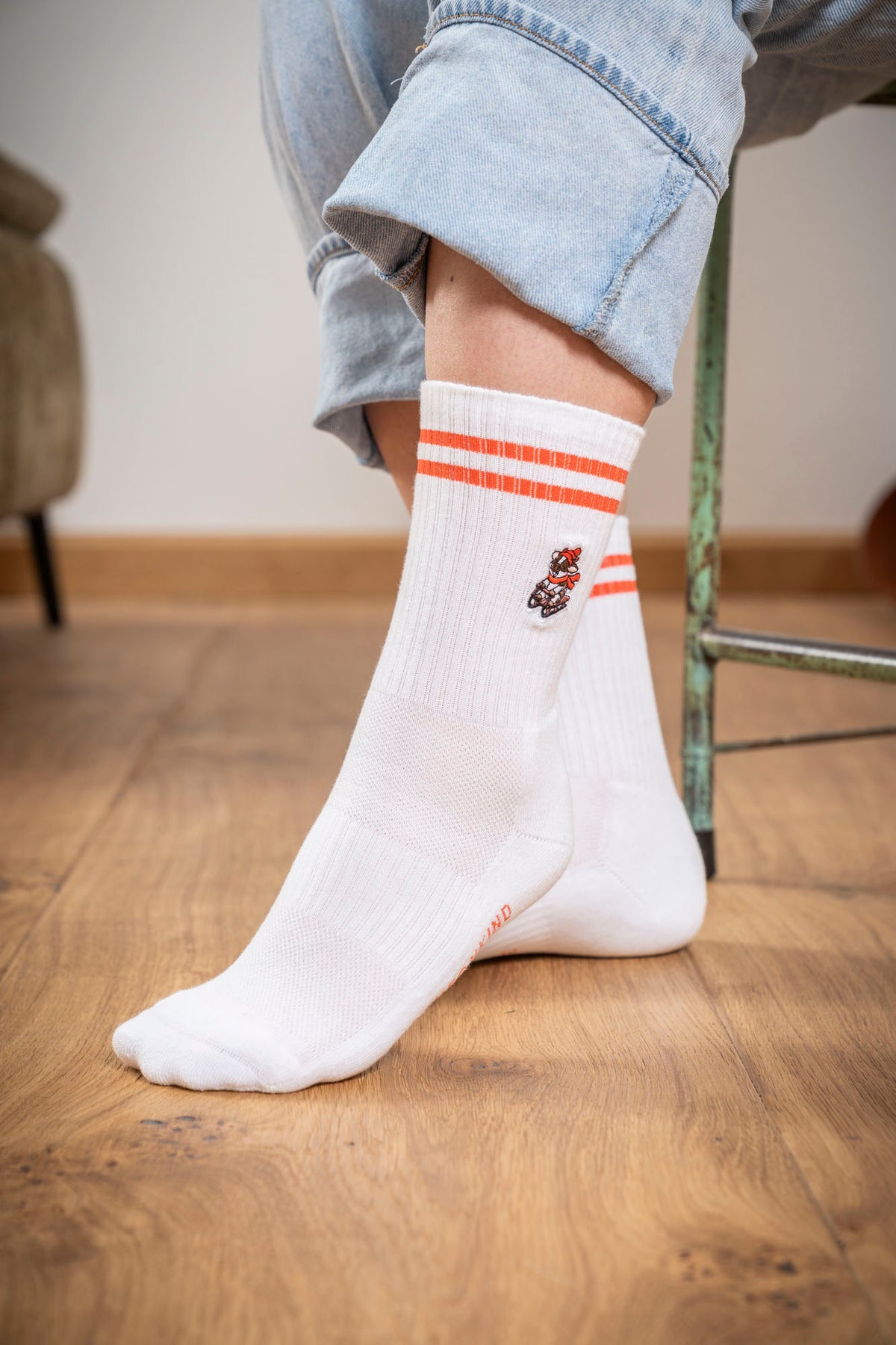 Socke Schlitten Kuh