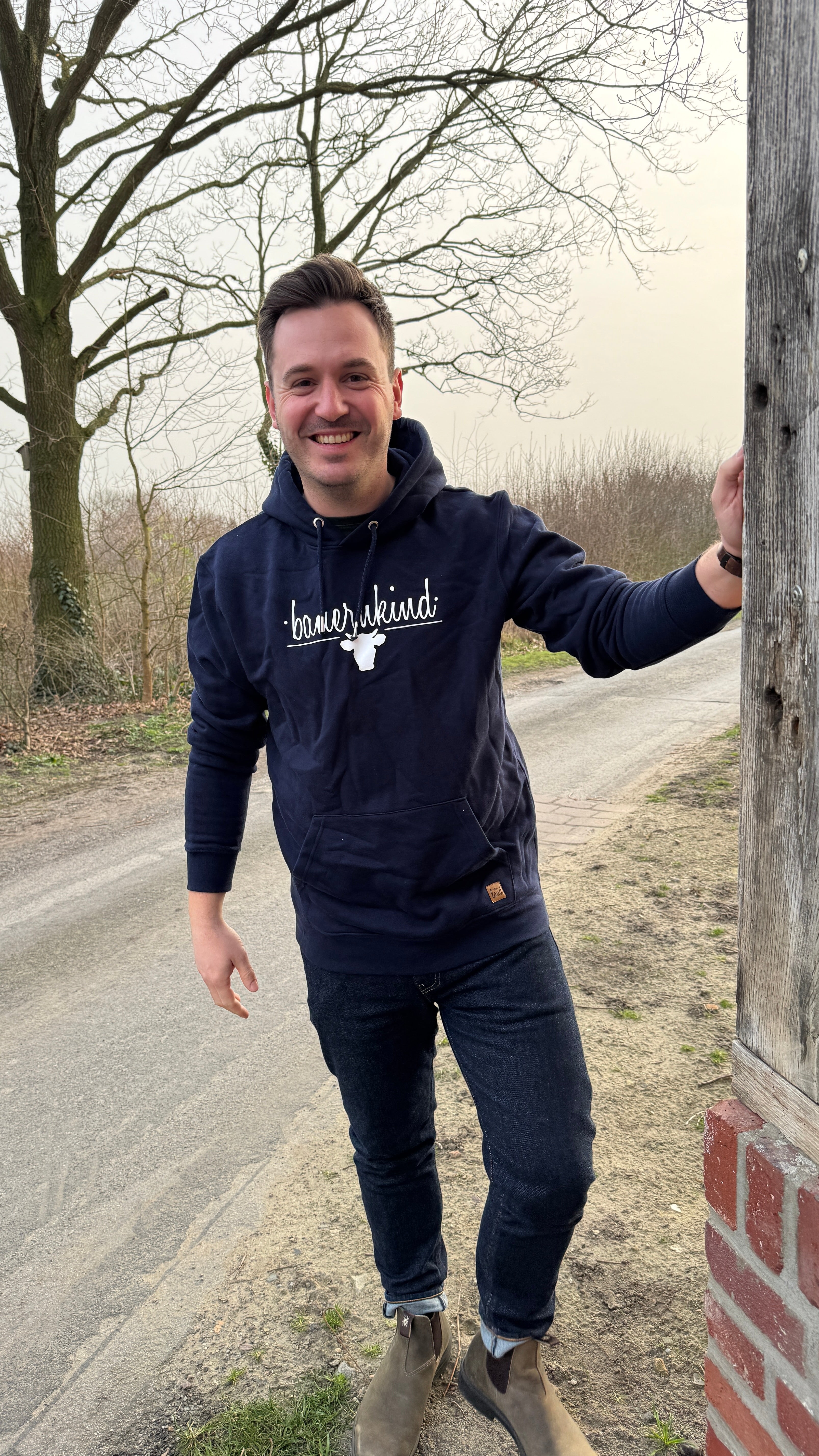 Hoodie Unisex dunkelblau Klassik